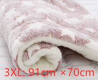 HKM-2707517 Cozy Flannel & Berber Fleece Pet Dog Cat Kennel Mat Blanket - Multiple Sizes Available