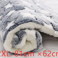 HKM-2707517 Cozy Flannel & Berber Fleece Pet Dog Cat Kennel Mat Blanket - Multiple Sizes Available
