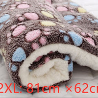 HKM-2707517 Cozy Flannel & Berber Fleece Pet Dog Cat Kennel Mat Blanket - Multiple Sizes Available
