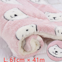 HKM-2707517 Cozy Flannel & Berber Fleece Pet Dog Cat Kennel Mat Blanket - Multiple Sizes Available