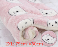 HKM-2707517 Cozy Flannel & Berber Fleece Pet Dog Cat Kennel Mat Blanket - Multiple Sizes Available