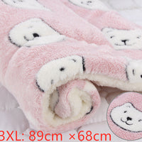HKM-2707517 Cozy Flannel & Berber Fleece Pet Dog Cat Kennel Mat Blanket - Multiple Sizes Available