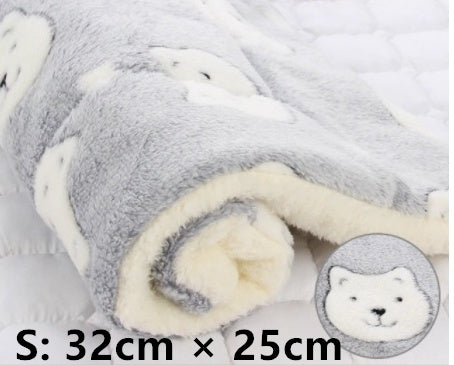 HKM-2707517 Cozy Flannel & Berber Fleece Pet Dog Cat Kennel Mat Blanket - Multiple Sizes Available