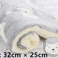 HKM-2707517 Cozy Flannel & Berber Fleece Pet Dog Cat Kennel Mat Blanket - Multiple Sizes Available
