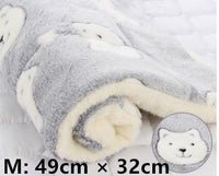 HKM-2707517 Cozy Flannel & Berber Fleece Pet Dog Cat Kennel Mat Blanket - Multiple Sizes Available