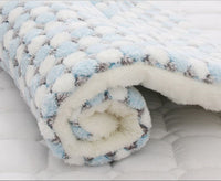 HKM-2707517 Cozy Flannel & Berber Fleece Pet Dog Cat Kennel Mat Blanket - Multiple Sizes Available