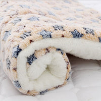 HKM-2707517 Cozy Flannel & Berber Fleece Pet Dog Cat Kennel Mat Blanket - Multiple Sizes Available