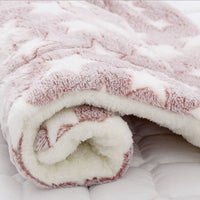 HKM-2707517 Cozy Flannel & Berber Fleece Pet Dog Cat Kennel Mat Blanket - Multiple Sizes Available
