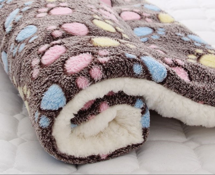 HKM-2707517 Cozy Flannel & Berber Fleece Pet Dog Cat Kennel Mat Blanket - Multiple Sizes Available
