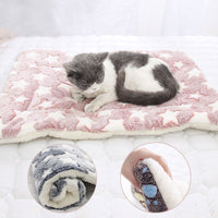 HKM-2707517 Cozy Flannel & Berber Fleece Pet Dog Cat Kennel Mat Blanket - Multiple Sizes Available