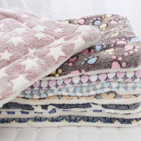 HKM-2707517 Cozy Flannel & Berber Fleece Pet Dog Cat Kennel Mat Blanket - Multiple Sizes Available