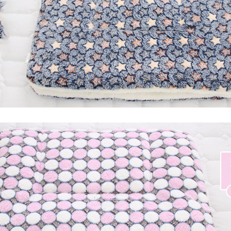 HKM-2707517 Cozy Flannel & Berber Fleece Pet Dog Cat Kennel Mat Blanket - Multiple Sizes Available