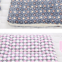 HKM-2707517 Cozy Flannel & Berber Fleece Pet Dog Cat Kennel Mat Blanket - Multiple Sizes Available