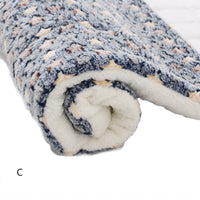 HKM-2707517 Cozy Flannel & Berber Fleece Pet Dog Cat Kennel Mat Blanket - Multiple Sizes Available