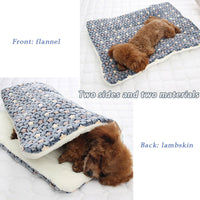 HKM-2707517 Cozy Flannel & Berber Fleece Pet Dog Cat Kennel Mat Blanket - Multiple Sizes Available