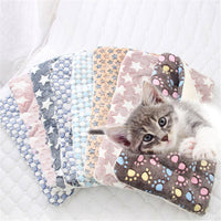 HKM-2707517 Cozy Flannel & Berber Fleece Pet Dog Cat Kennel Mat Blanket - Multiple Sizes Available