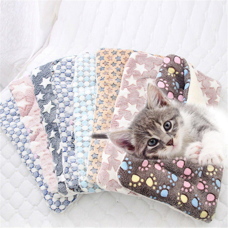 HKM-2707517 Cozy Flannel & Berber Fleece Pet Dog Cat Kennel Mat Blanket - Multiple Sizes Available