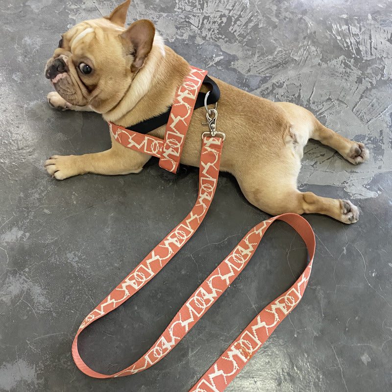 HKM-2708541 Adjustable Nylon Vest-style Collar and Chest Strap Set for Small to Medium Dogs