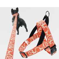 HKM-2708541 Adjustable Nylon Vest-style Collar and Chest Strap Set for Small to Medium Dogs