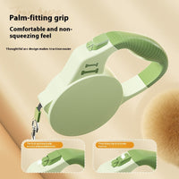 HKM-2709053 Retractable Handheld Pet Leash for Small and Medium-Sized Dogs, ABS Material, Green and Yellow