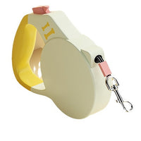 HKM-2709053 Retractable Handheld Pet Leash for Small and Medium-Sized Dogs, ABS Material, Green and Yellow