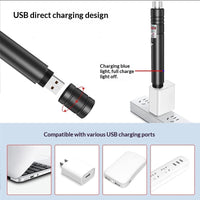 HKM-2710077 Rechargeable Infrared Laser Pointer with Four-Pattern Starry-Sky Head for Cats