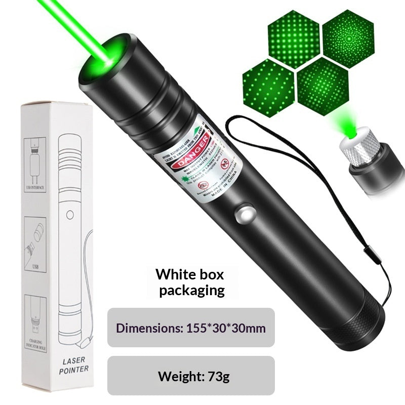 HKM-2710077 Rechargeable Infrared Laser Pointer with Four-Pattern Starry-Sky Head for Cats