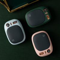 HKM-271059 Portable Double-Sided Heating Hand Warmer with USB Power Bank Function