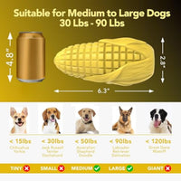 HKM-2710717 Durable Squeaky Dog Chew Toy for Aggressive Chewers - Interactive Corn Stick Design for Medium and Large Breeds
