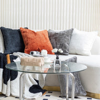 HKM-271123 Chenille Modern Square Luxury Throw Pillow Cover with Feather Velvet Filling