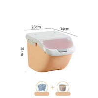 HKM-2713021 Moisture-Proof Pet Food Storage Bucket - 4-6 kg Capacity, Dust-Proof and Durable, Available in Gray, Light Blue, Orange