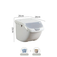 HKM-2713021 Moisture-Proof Pet Food Storage Bucket - 4-6 kg Capacity, Dust-Proof and Durable, Available in Gray, Light Blue, Orange