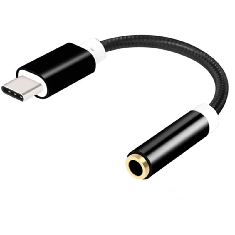 HKM-271379 TYPE-C to 3.5mm Audio Adapter Cable - Compatible with Mobile Phones, Black, Silver, Gold, Rose Gold