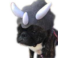 HKM-2714045 Triceratops Pet Hat - Fun Dinosaur Costume for Dogs and Cats, One Size Fits All