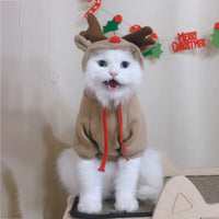 HKM-2714301 Apricot Hooded Cartoon Pet Sweater - Cotton, Available in XS to 2XL