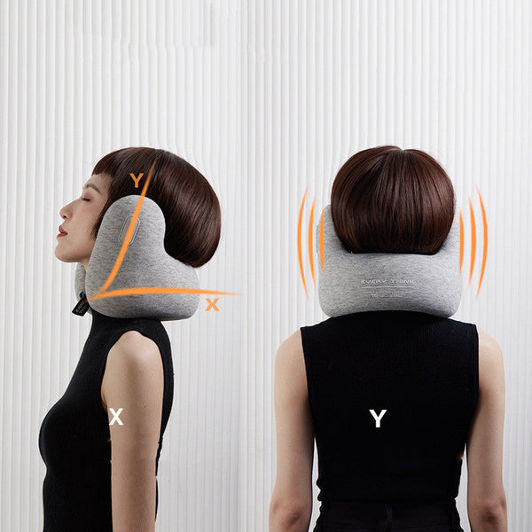 HKM-271443 U-Shaped Travel Neck Pillow with Memory Foam and Noise Reduction Design