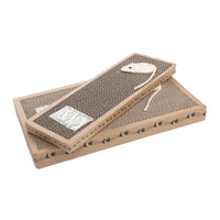 HKM-2715197 Cat Scratching Board with Woven Sisal Mouse and Catnip - Large and Small Sizes Available