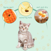 HKM-2716477 3-in-1 Cat and Dog Grooming Brush with Steam Cleaning and Massage Function