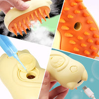 HKM-2716477 3-in-1 Cat and Dog Grooming Brush with Steam Cleaning and Massage Function