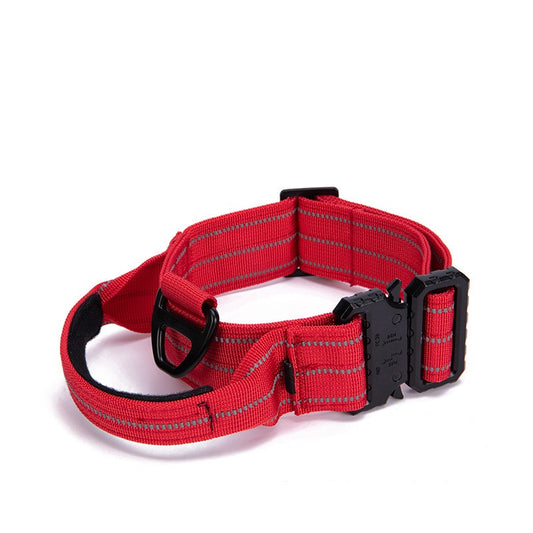 HKM-2716989 Reflective Quick Release Dog Collar in Multiple Colors for Safe Night Walks