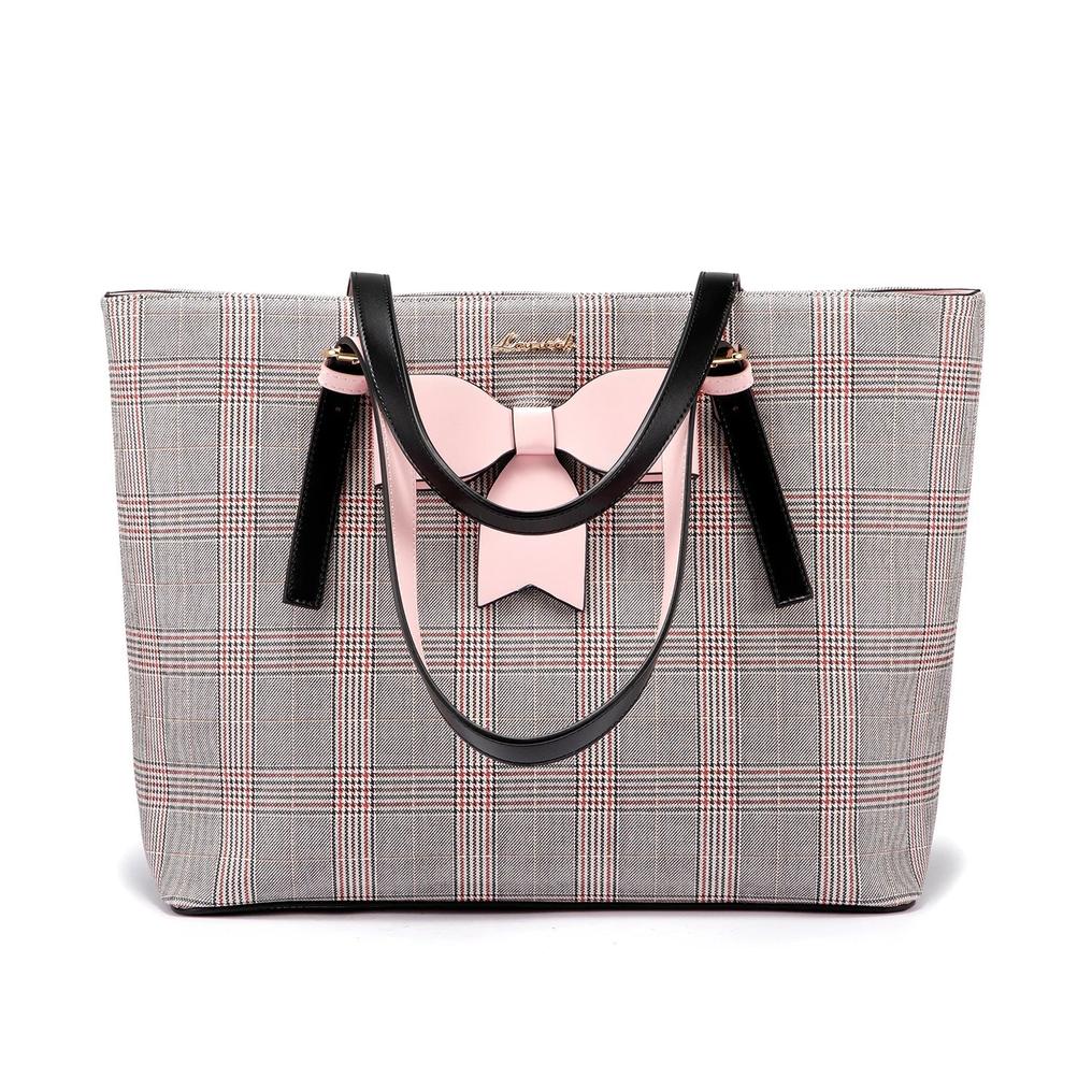 HKM-271699 Elegant 15.6 Inch Tote Bag for Women - Stylish Laptop Handbag with Ample Storage