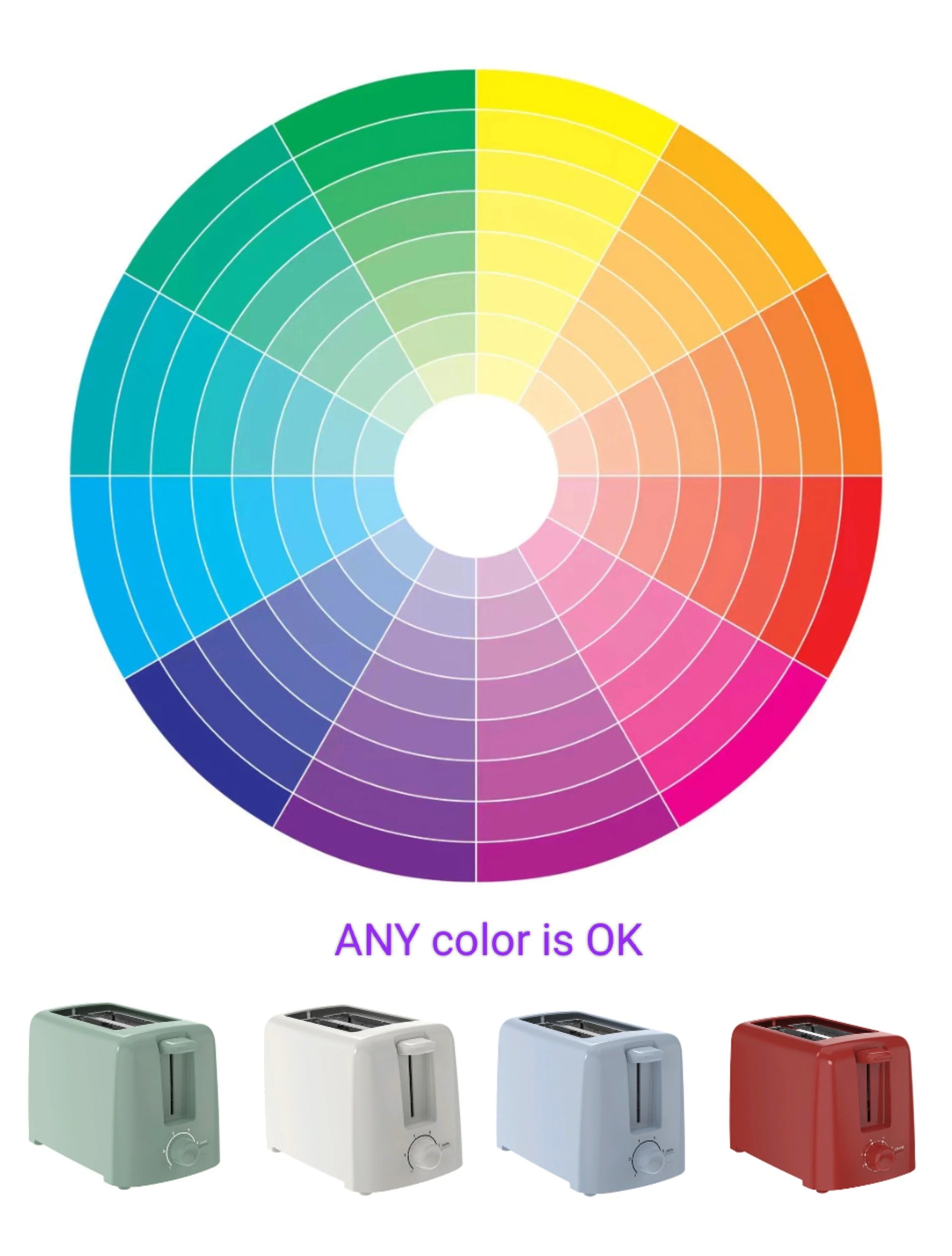 HKM-271891 4-Slice Electric Bread Toaster for Perfectly Toasted Bread and Bagels