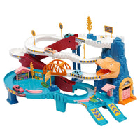 HKM-271955 Dinosaur Climbing Hills Track Set with Winding Highway and Car Parking Lot for Ages 2 and Up