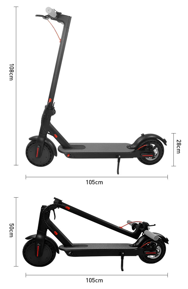 HKM-272019 Foldable 350W Electric Scooter with APP Control, 25-30km Range, Max Speed 30km/h, 120kg Capacity