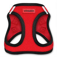 HKM-272019 Small Dog Walking Vest - Adjustable Fit in Blue, Red, and Gray, Size XS to XXL