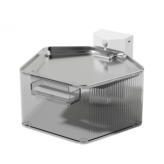 HKM-2720829 Stainless Steel Pet Induction Water Fountain - Wireless Design with Charging Cable