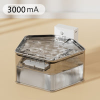 HKM-2720829 Stainless Steel Pet Induction Water Fountain - Wireless Design with Charging Cable
