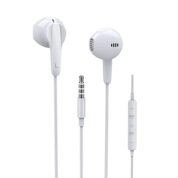 HKM-272147 In-Ear Wired Earbuds with Microphone - 1.2M Stereo Headphones for 3.5mm Devices