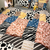 HKM-272147 Three-Piece Floral and Bird Pattern Single Bed Sheet Set for Students in Polyester Fiber