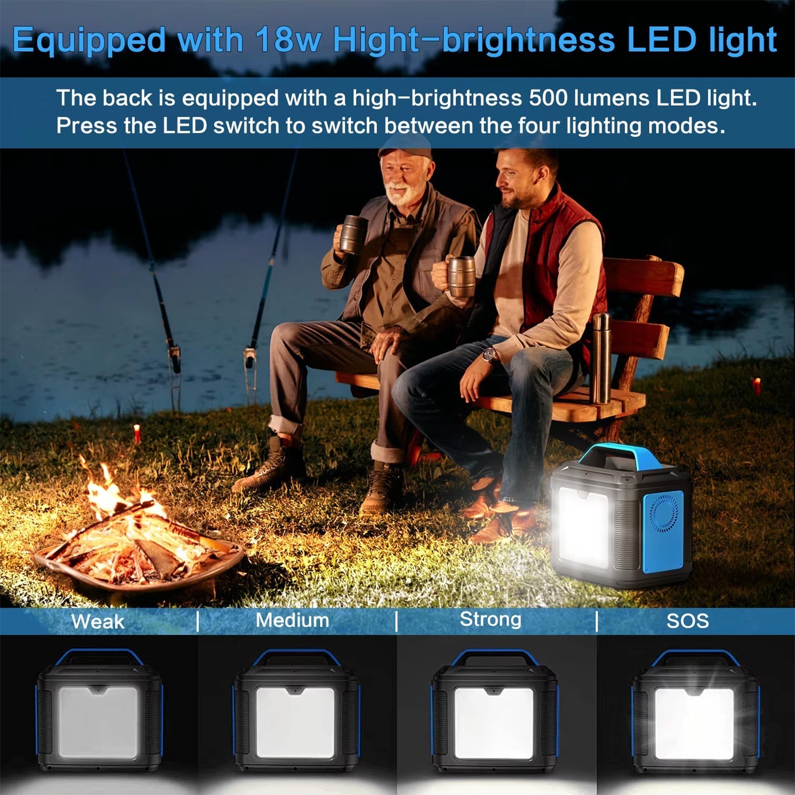 HKM-272211 300W Portable Power Station with 296Wh Lithium Battery - Ideal for Home and Outdoor Use